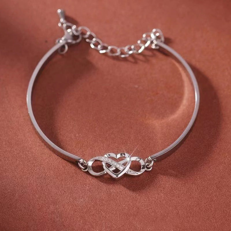 Infinity-Herz Armband – Love Forever mit Kristall