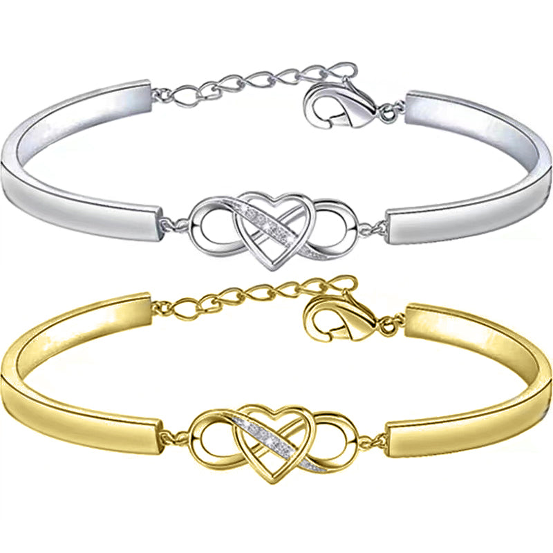 Infinity-Herz Armband – Love Forever mit Kristall