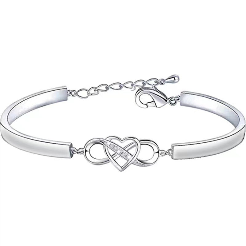 Infinity-Herz Armband – Love Forever mit Kristall